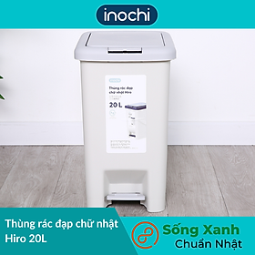 Mua Thùng rác đạp chữ nhật Hiro 10L  15L  20L  30L (kèm ruột) - Giao màu ngẫu nhiên