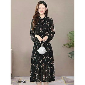ĐẦM VOAN LỤA HOA DỰ TIỆC DÀNH CHO CÁC QUÝ CÔ VINA 1HITSTORE