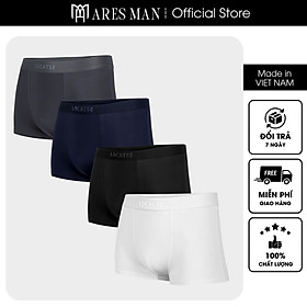 Combo 5 quần boxer nam, quần lót nam cao cấp chất thun lạnh siêu mềm mịn kháng khuẩn co giãn 4 chiều thấm hút mồ hôi tốt - Ares Shop