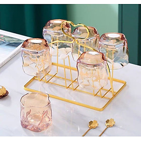 Mua GIÁ ÚP  LY CỐC HÌNH TIM MÀU VÀNG SANG TRỌNG