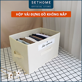 Mua Hộp vải đựng quần áo SETHOME đa năng giỏ đựng đồ lót sách vở đồ cá nhân thùng đựng mỹ phẩm cao cấp dễ dang gấp gọn