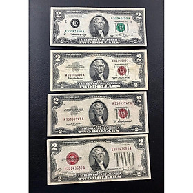 Mua COMBO 4 Tờ 2 Dollar may mắn các năm 1928 1953 1963 1976   siêu xưa sưu tầm