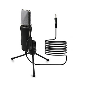 Microphone with Stand 3.5mm Jack Desk Microphone for Computer Gaming Recording Chatting Meetings