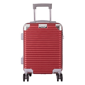 Vali kéo 841, vali du lịch nhựa abs chịu lực tốt màu đỏ - Size 16