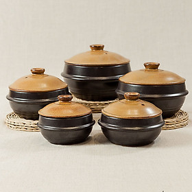 Nồi gốm nắp vàng (5 cỡ)