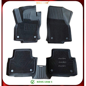 Thảm lót sàn ô tô 2 lớp cao cấp dành cho xe Audi Q3 2019+ (sd) nhãn hiệu Macsim chất liệu TPE màu đen