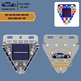 Đèn Hậu Cảnh Báo Năng Lượng Mặt Trời Cho Ô Tô, Xe Tải – Đèn LED Tam Giác Nhiều Màu, An Toàn Khi Lái Xe Ban Đêm - Hàng Nhập Khẩu