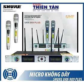 Hình ảnh Micro Không Dây SHURE URX-989 - Phiên Bản Cao Cấp Nhất (Micro Phủ Sơn Trắng Tĩnh Điện) - Chống Hú Cực Tốt - Âm Thanh Hay - Hàng Nhập Khẩu