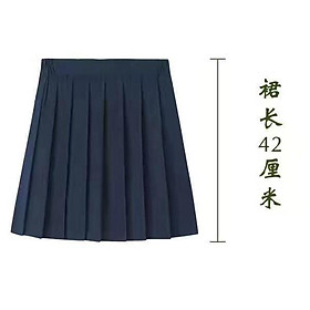 SHUANGYAN Váy nửa người xuân thu, váy xếp nếp, váy chữ A, váy ngắn thắt lưng, váy dài trung bình