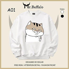 Áo Sweater Mèo Ami cute lạc lối Mr.buffalo - A01, A01