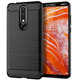 Ốp Lưng Dẻo Nokia 3.1 Plus Vân Xước Chống Sốc - Hàng chính hãng