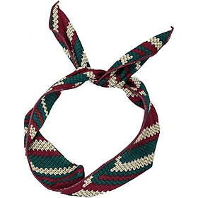 Băng đô turban nữ bản to dạng dây buộcTB32B đỏ xanh trắng
