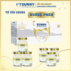 [Hộp 6 hũ] Yến sào đường phèn - Yến Sào Khánh Hòa chưng sẳn - 25% Yến thô - 70ml/hũ - Yến sào SUNNY