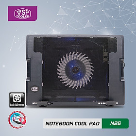 ĐẾ TẢN NHIỆT VSP Cooler N26 (1*Fan 14cm) - giao ngẫu nhiên - hàng nhập khẩu