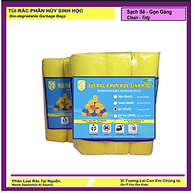 Mua 6 cuộn (2 Kí) túi đựng rác đen  bao rác tự phân hủy sinh học  Đủ Màu  Đủ Size /6 Rolls ( 2 Kí) of Biodegradable Bin Liner (Garbage Bags) Full Size - Full Color