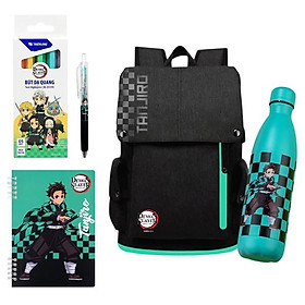 Bộ Dụng Cụ Học Sinh Demon Slayer - Tanjiro (Tặng Kèm Bình Nước)