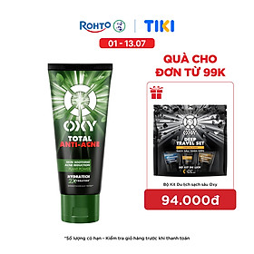 Sữa rửa mặt cho nam Oxy sạch sâu giảm mụn kiểm soát nhờn dạng kem Oxy Total Anti Acne 100g