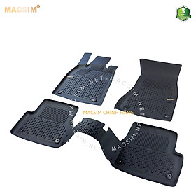 Thảm lót sàn ô tô nhựa TPE Silicon Audi A4 2008-2015 Black Nhãn hiệu Macsim