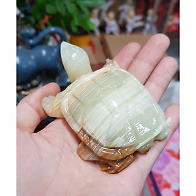Mua Cụ Rùa bằng đá Pakistan thiên nhiên size 8cm - giao vân đá ngẫu nhiên