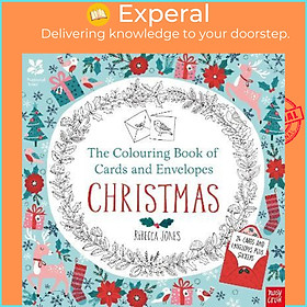 Sách - National Trust: The Colouring Book of Cards and Envelopes - Christmas by Rebecca Jones (UK edition, paperback)