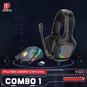 Mua Combo Onikuma Gaming 1 (Tai Nghe K20 Black + Chuột CW905 wireless 2.4G Black) - Hàng Chính Hãng
