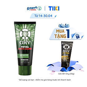 Sữa rửa mặt cho nam Oxy sạch sâu giảm mụn kiểm soát nhờn dạng kem Oxy Total Anti Acne 100g