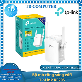 Mua Bộ mở rộng sóng wifi TP-Link RE205 (Chuẩn N/ AC750Mbps/ 2 Ăng-ten ngoài/ 15 User) - Hàng chính hãng FPT phân phối