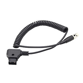 D-Tap Male to 4 Pin Mini XLR Female Adapter Power Coiled Cable For Camera TVlogic Monitor