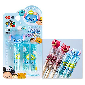 Vỉ 3 Nắp Đậy Bút Chì Disney Tsum Tsum - iiGEN YZ350023 - Stitch