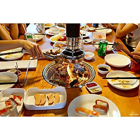 Bếp nướng than hoa âm bàn hút dương Hàn Quốc