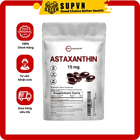 Micro Ingredients Astaxanthin 15mg (90 viên) - Tăng Sức Bền Cho Cơ Bắp, Cải Thiện Làn Da