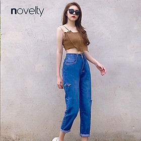 Quần Jeans nữ baggy lưng cao Novelty MS693