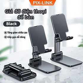 Giá đỡ điện thoại, máy tính bảng để bàn có thể gập gọn, giá kệ điện thoại  Pixlink G201 - Hàng chính hãng / Hàng Nhập Khẩu
