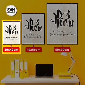 Tranh khắc chữ treo tường SAN007, Tranh chữ hiếu