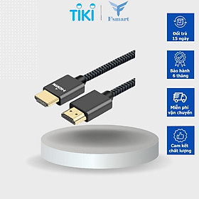 Cáp HDMI 2.0 Seasy bọc dù siêu bền hỗ trợ 4K 60Hz 3D đầu mạ vàng cho TV/ máy chiếu/ PS4/ laptop – Hàng chính hãng