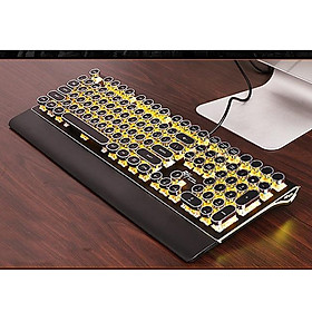Bàn phím cơ chuyên game Royal Kludge RK108 với 180 phím Led RGB siêu đẹp, Bảng kiêm loại có phần kê tay, Phím Tròn Monochrome - Hàng chính hãng