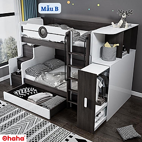 Mua Giường tầng thông minh Ohaha có nhiều tủ nhiều hộc - GTTM027