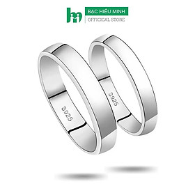 Nhẫn đôi bạc nhẫn cặp bạc - đơn giản một tình yêu - bạc hiểu minh nc401f
