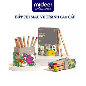 Bút chì màu vẽ tranh cao cấp mideer Vibrant Colored Pencil  24/36/48 màu, Chì vẽ chuyên nghiệp - Bộ 36 màu