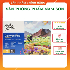 Hình ảnh Sổ Canvas Toan Vẽ Màu Acrylic,Sơn Dầu, Canvas Pad 10 Tờ Toan, 280Gsm A5/A4/A3 Mont Marte