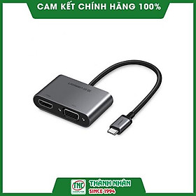 Mua Cáp chuyển USB-C To HDMI và VGA Ugreen 50505-Hàng chính hãng.