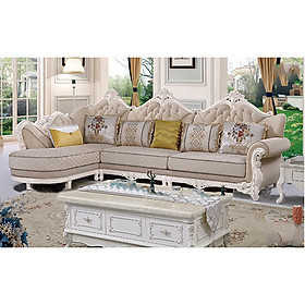 Mua Ghế Sofa Tân Cổ Điển Thiết Kế Dạng Góc Đẹp Sang Trọng DP-SCD010