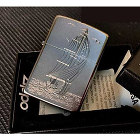 Bật lửa zippo 205 khắc thuyền buồm 02 – zippo 205.tb02