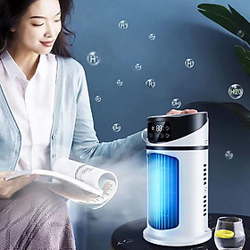 Quạt làm mát không khí cực êm, Led RGB đầy màu sắc 5 tốc độ và chức năng hẹn giờ cho phòng nhỏ, ký túc xá, trại, văn phòng