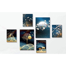 Mua SET 6 TRANH TRANG TRÍ 40x60cm  TRANH DÁN TƯỜNG  TREO TƯỜNG