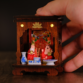 Bàn Thờ Thần Tài Thổ Địa - Song Long Chầu Nguyệt BTN-01