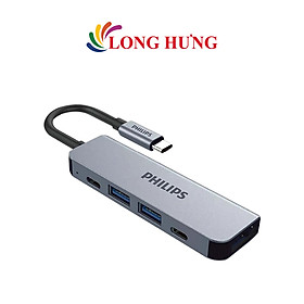 Mua Cổng chuyển đổi Philips 5-in-1 Multifunction Adapter USB-C to HDTV SWV6115G/67 - Hàng chính hãng