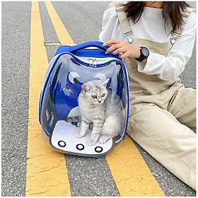 Balo phi hành gia trong suốt vận chuyển chó mèo, túi vận chuyển thú cưng nhiều màu sắc, thiết kế dễ thương