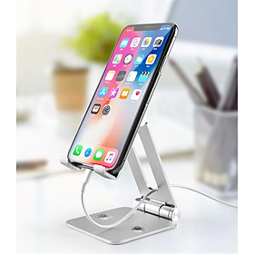 Giá Đỡ Điện Thoại Máy Tính Bảng Chất Liệu Hợp Kim Nhôm Hai Trục Xoay 270 Độ - Đế Silicon Chống Trơn Trượt Trầy Xước - Hàng Chính Hãng Tamayoko