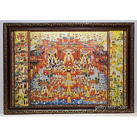 Mua Tranh in dầu -Tây phương cực lạc thế giới phật- KT 90*130cm